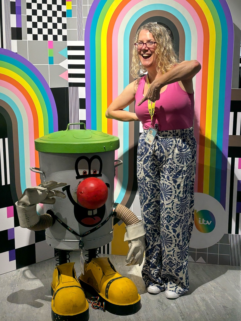 Hayley with Dusty Bin Hayley with Dusty Bin